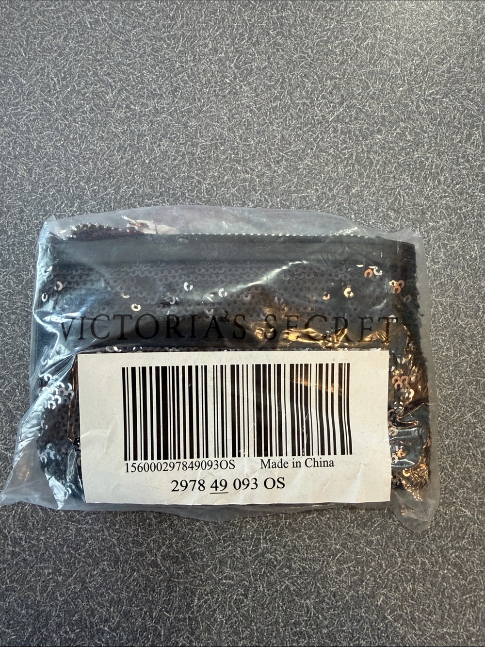 Victoria's Secret Black Sequin Mini Pouch